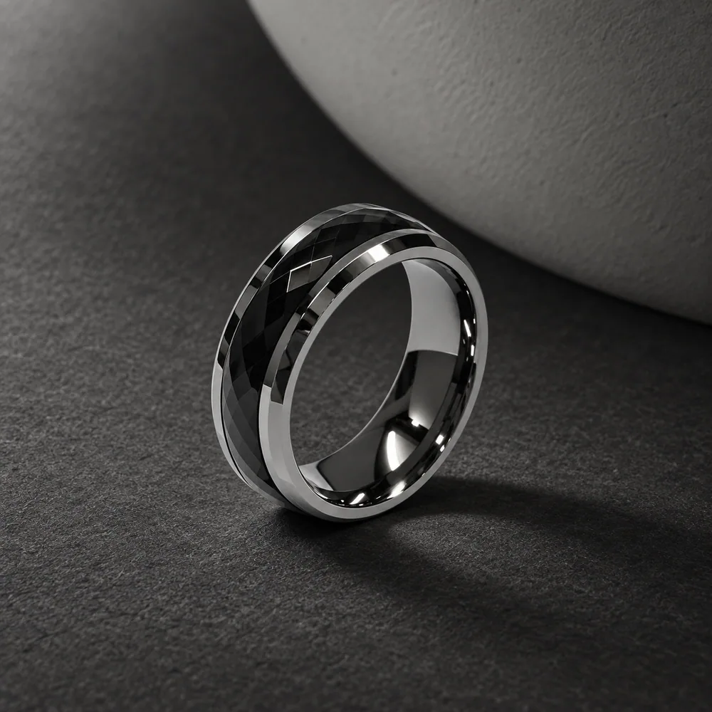 Tungsten Band · Black / Silver