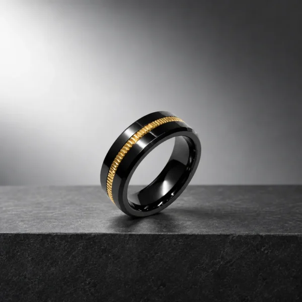 Tungsten Band · Gold / Black, BG015