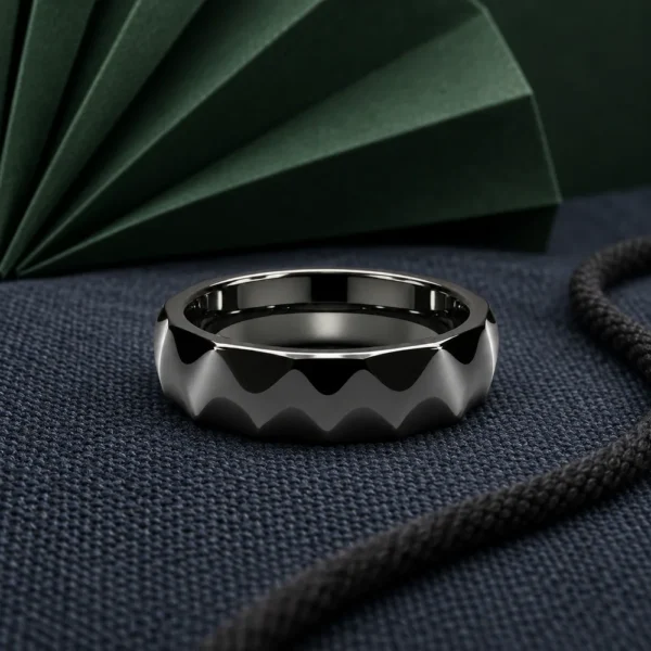 Tungsten Band · Black / Silver, BG037
